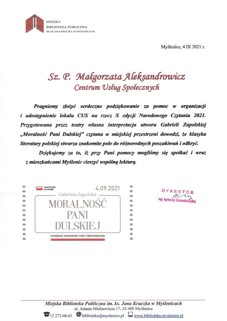 Biblioteka Podziekowania 1 1