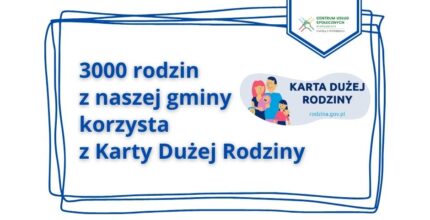 Już 3000 rodzin w gminie Myślenice korzysta z Karty Dużej Rodziny!