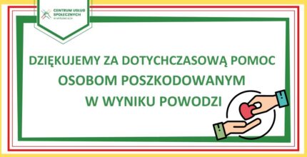 Informacja o zakończeniu zbiórek rzeczowych