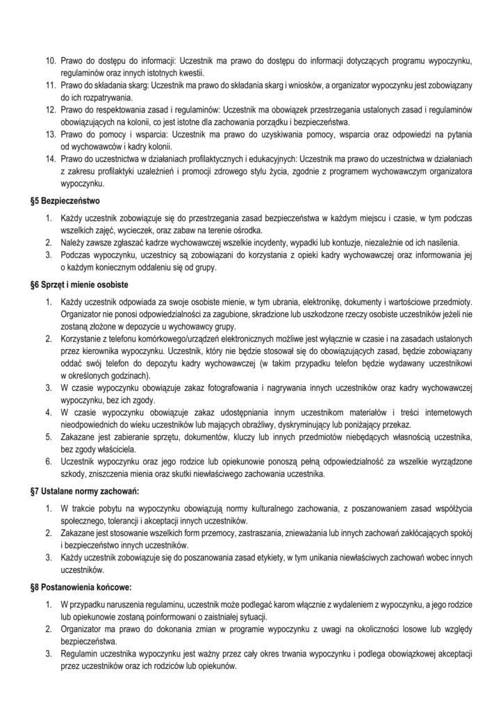 3. Regulamin Uczestnika Wypoczynku 2 1