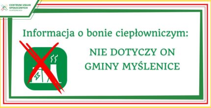 BON CIEPŁOWNICZY WAŻNY KOMUNIKAT